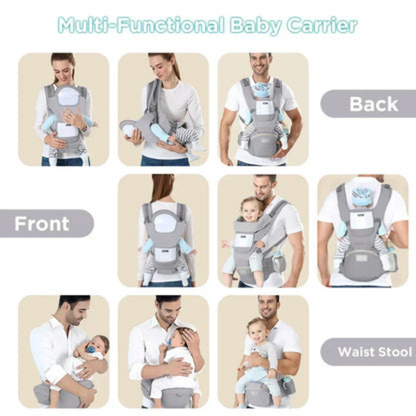 Adjustable Ergonomic Baby Carrier with Hip Seat 3–36 Months