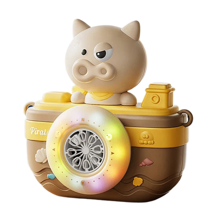Kids Automatic Bubble Camera Toy with Music and LED Lights