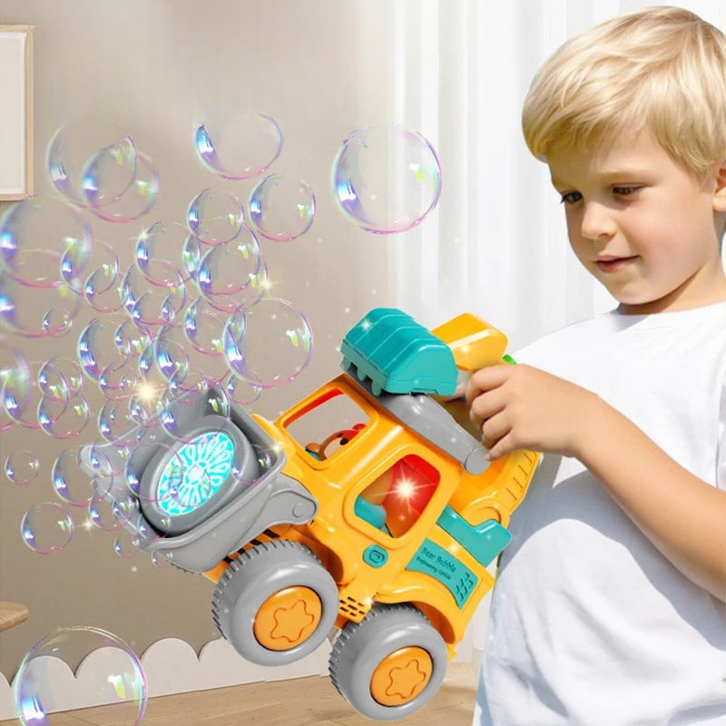 Kids Automatic Bubble Machine Trolley with LED Lights