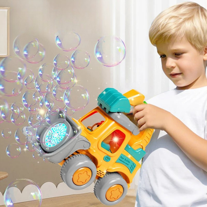 Kids Automatic Bubble Machine Trolley with LED Lights