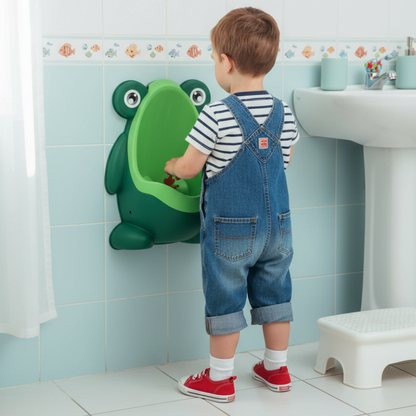 Green Frog Potty Training Urinal for Toddler Boys
