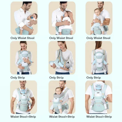 Adjustable Ergonomic Baby Carrier with Hip Seat 3–36 Months