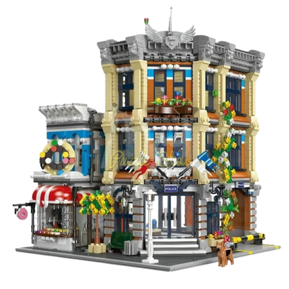 3200PCS Modular City Police Station Building Blocks Set