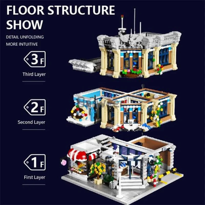 3200PCS Modular City Police Station Building Blocks Set