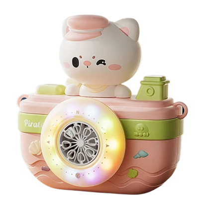 Kids Automatic Bubble Camera Toy with Music and LED Lights