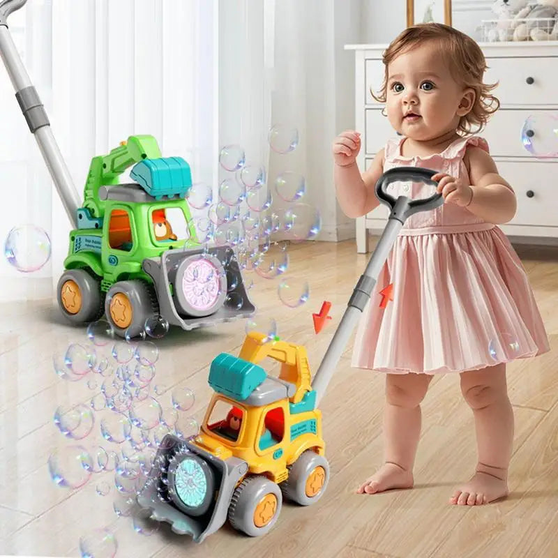 Kids Automatic Bubble Machine Trolley with LED Lights