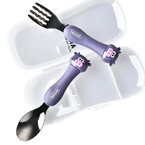 2PCS Kids Stainless Steel Spoon and Fork Set for Toddlers