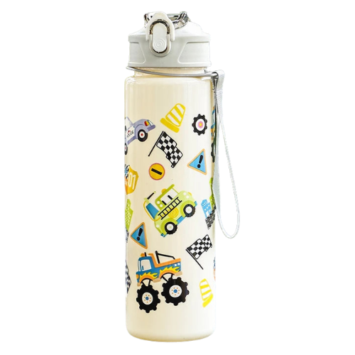800ml Kids Water Bottle with Straw Large Capacity