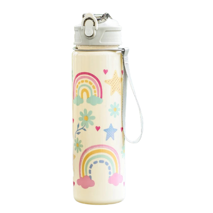 800ml Kids Water Bottle with Straw Large Capacity