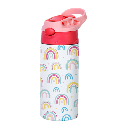 350ml Kids Stainless Steel Insulated Water Bottle with Straw