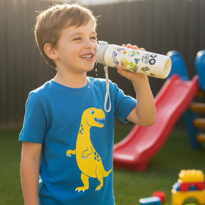 800ml Kids Water Bottle with Straw Large Capacity