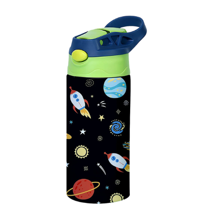 350ml Kids Stainless Steel Insulated Water Bottle with Straw