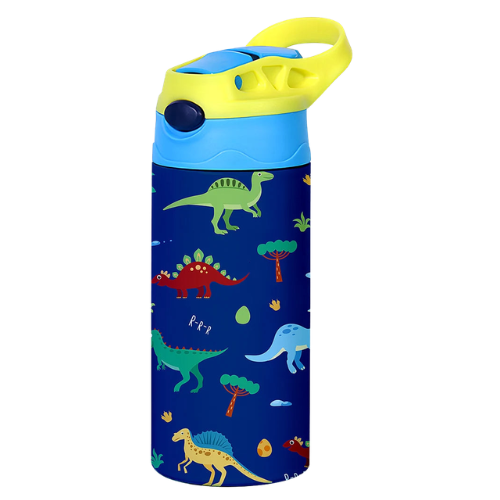 350ml Kids Stainless Steel Insulated Water Bottle with Straw