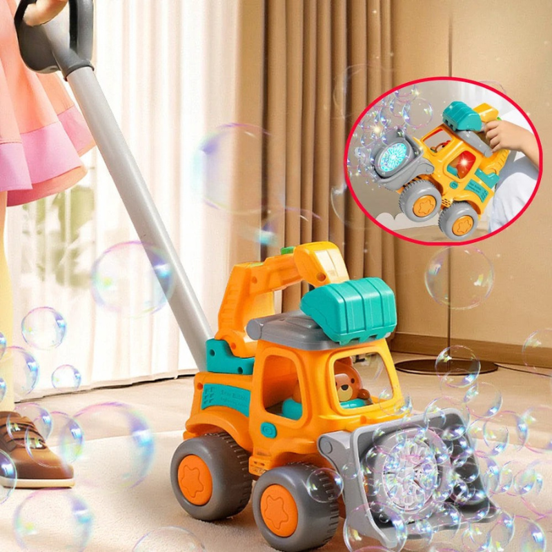 Kids Automatic Bubble Machine Trolley with LED Lights