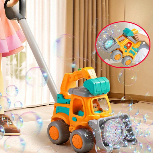 Kids Automatic Bubble Machine Trolley with LED Lights