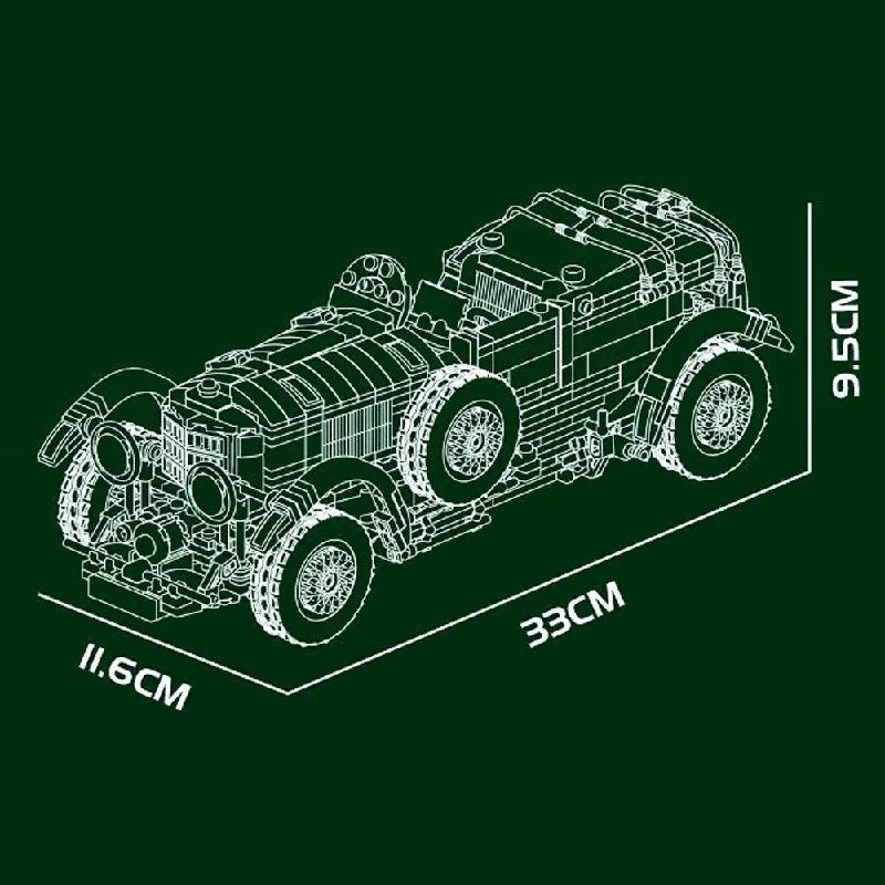 1147PCS Classic Racing Car Building Blocks Model Kit