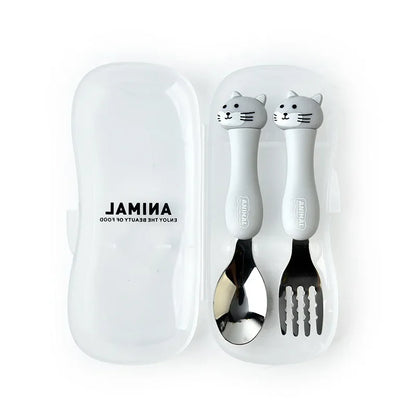 2PCS Kids Stainless Steel Spoon and Fork Set for Toddlers