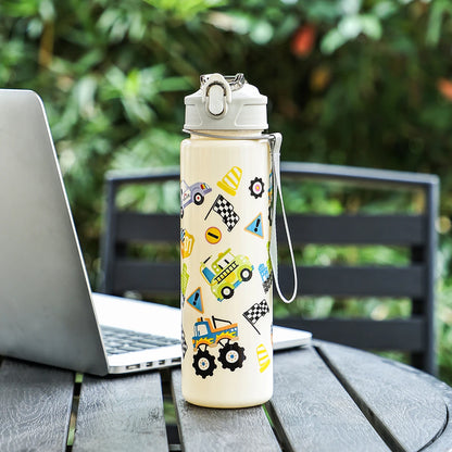 800ml Kids Water Bottle with Straw Large Capacity