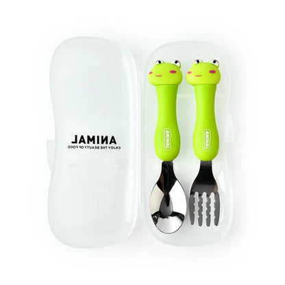 2PCS Kids Stainless Steel Spoon and Fork Set for Toddlers
